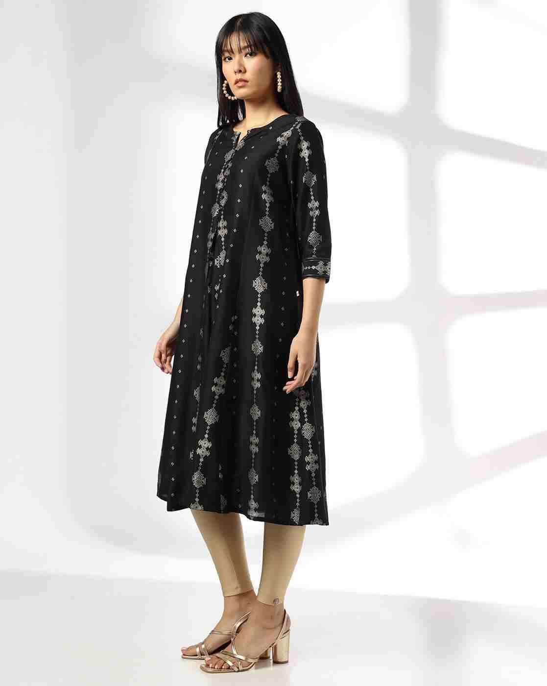 AVAASA MIX N' MATCH | Women Printed Flared Kurta|1