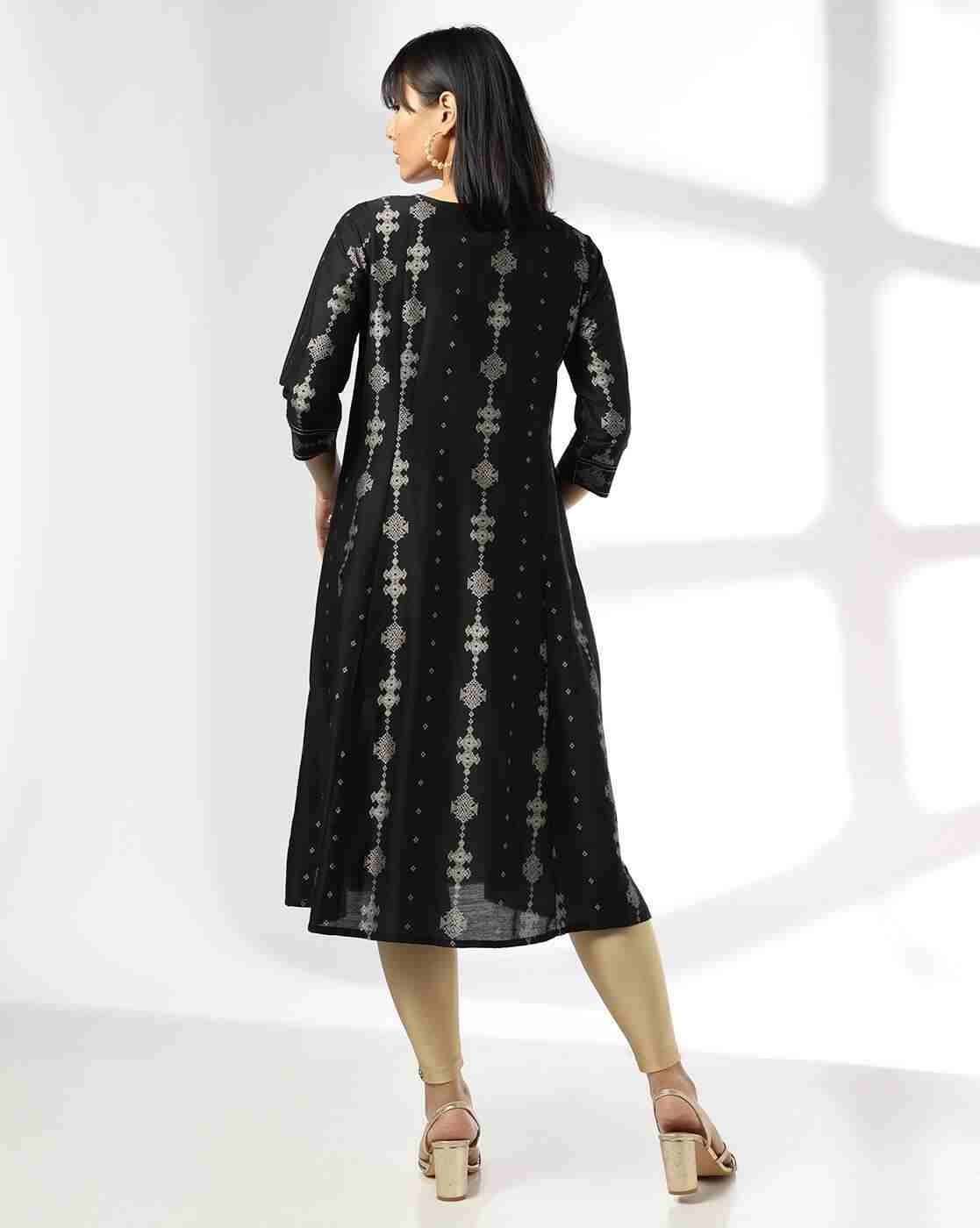 AVAASA MIX N' MATCH | Women Printed Flared Kurta|2