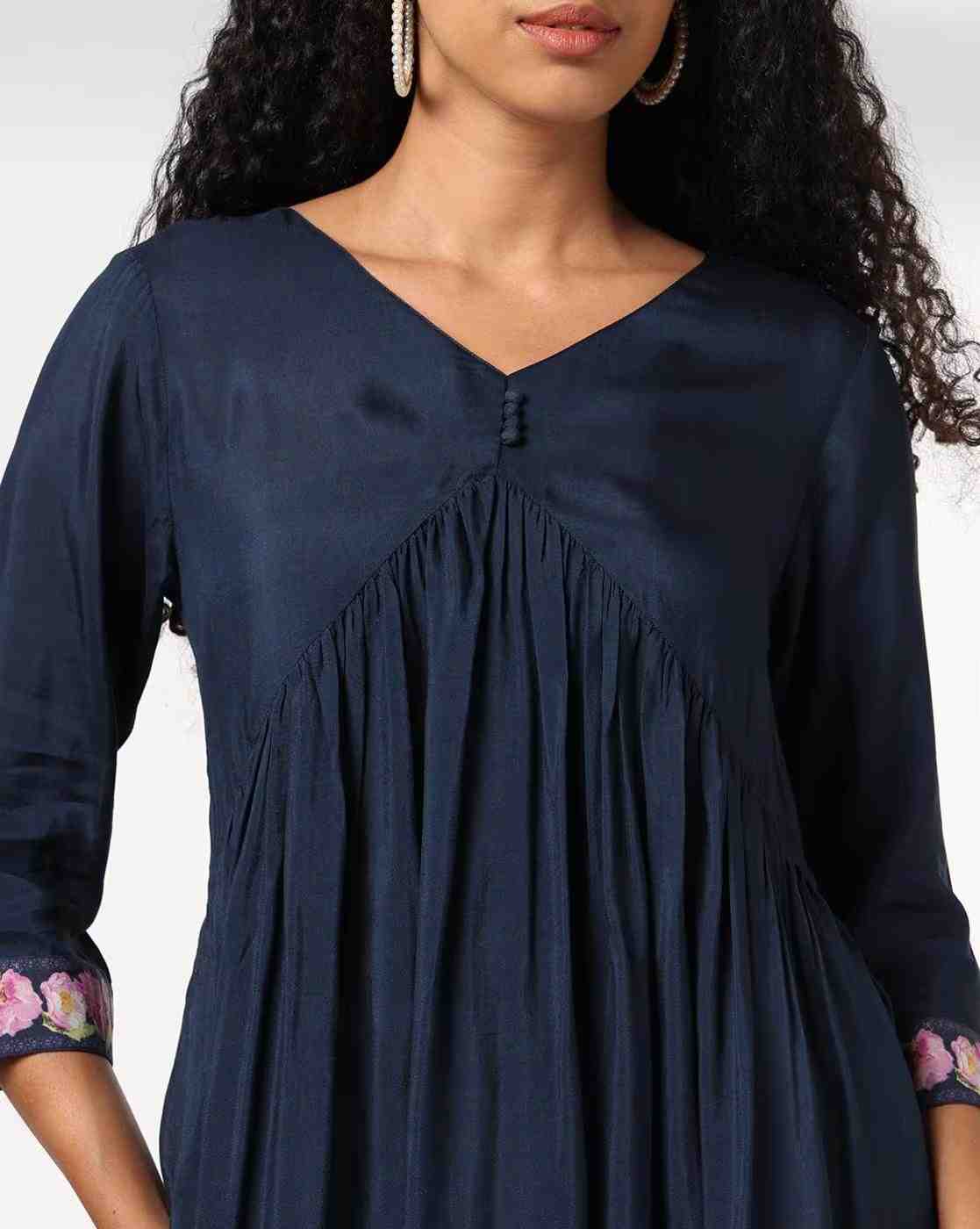 AVAASA MIX N' MATCH | Women Floral Print Flared Kurta|5