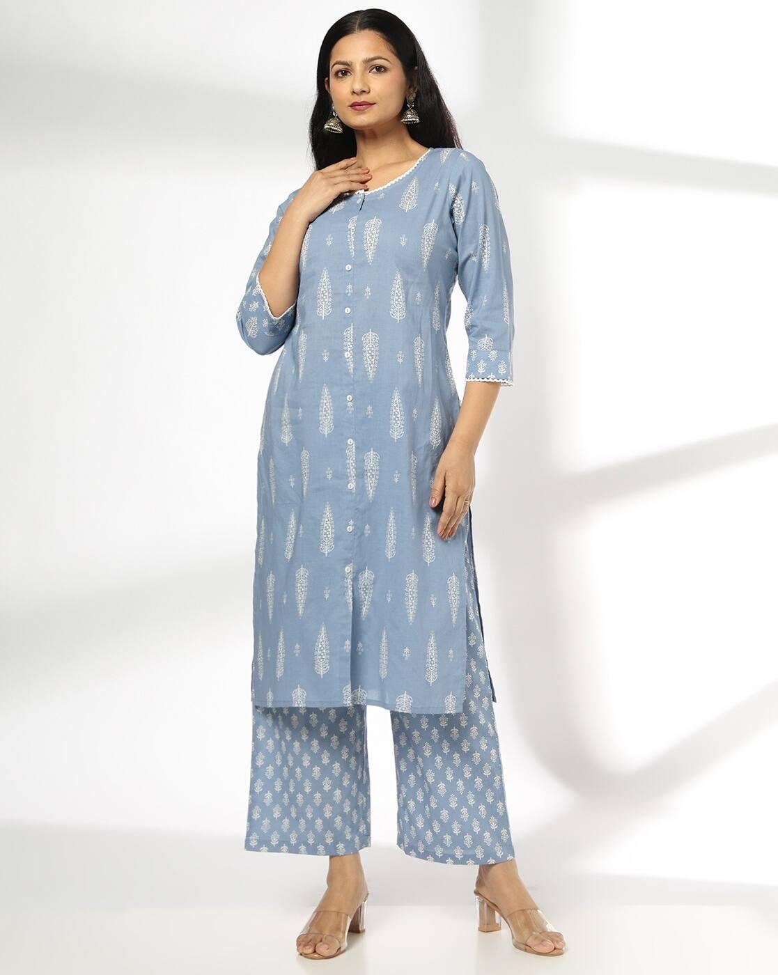 AVAASA MIX N' MATCH | Women Floral Print Straight Kurta & Pants Set|0