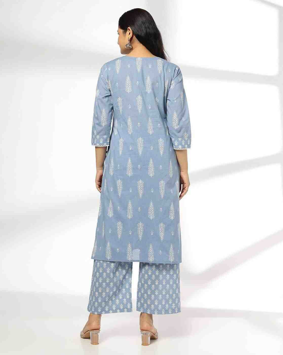 AVAASA MIX N' MATCH | Women Floral Print Straight Kurta & Pants Set|2