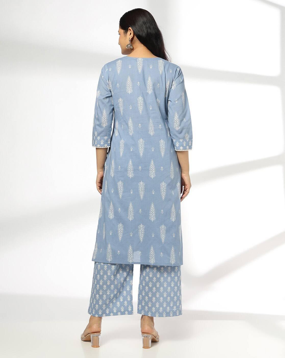 AVAASA MIX N' MATCH | Women Floral Print Straight Kurta & Pants Set|2