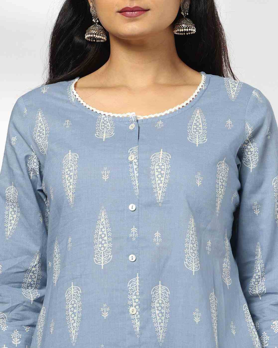 AVAASA MIX N' MATCH | Women Floral Print Straight Kurta & Pants Set|3