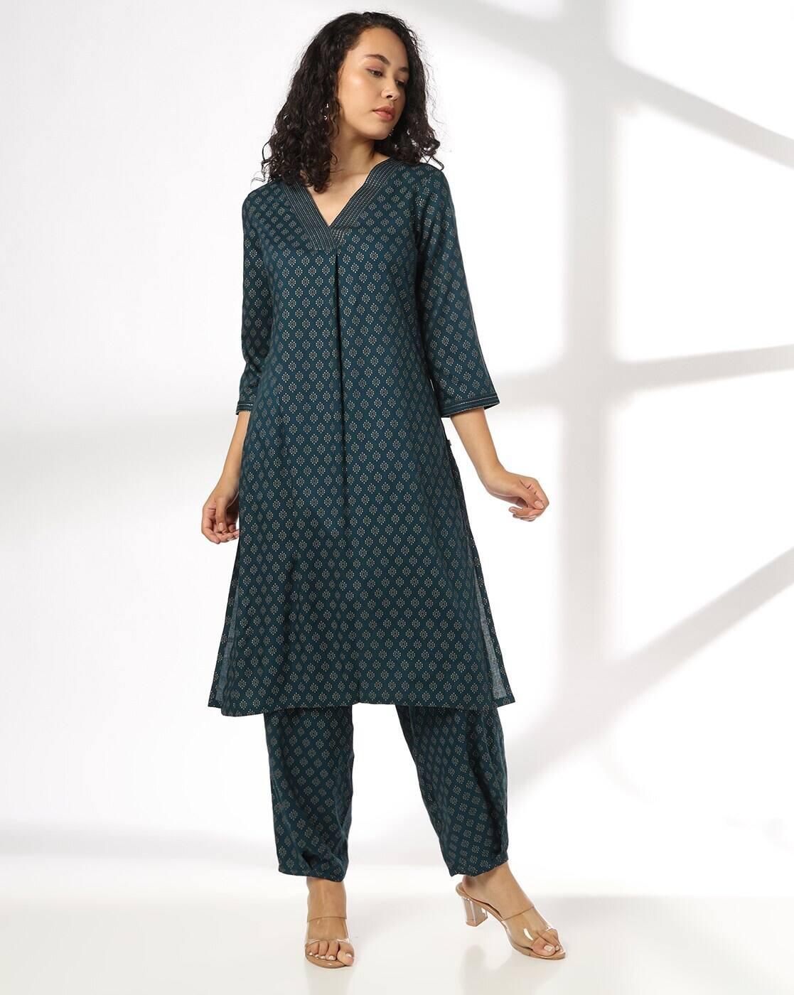 AVAASA MIX N' MATCH | Women Printed Straight Kurta & Pants Set|0