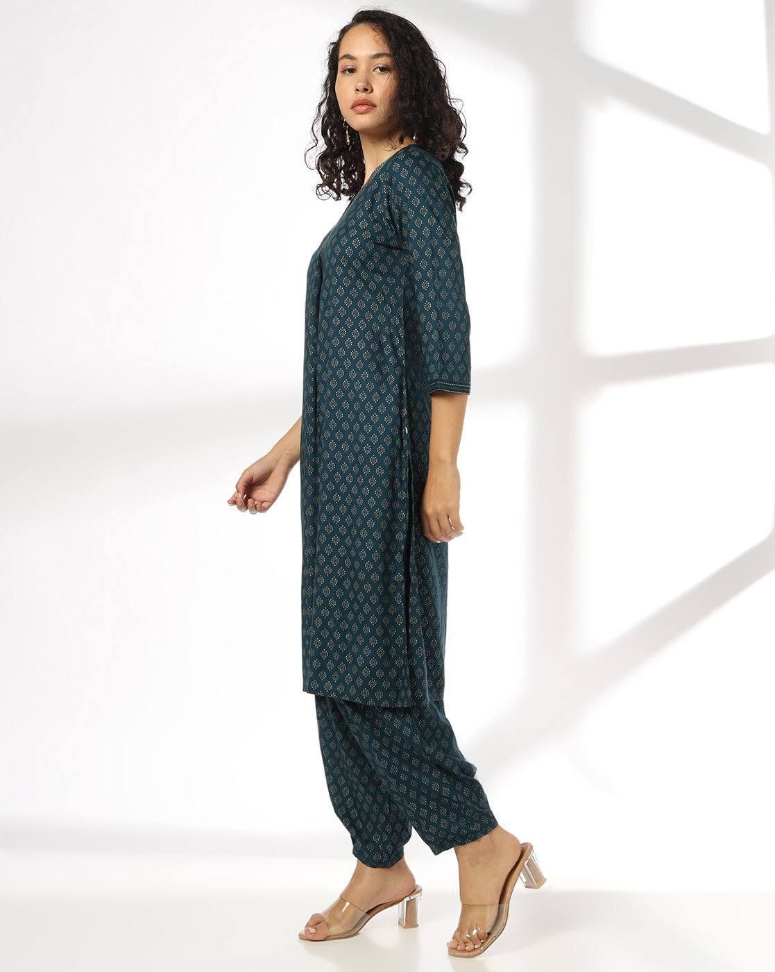 AVAASA MIX N' MATCH | Women Printed Straight Kurta & Pants Set|1