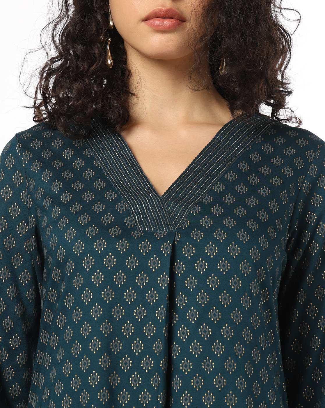 AVAASA MIX N' MATCH | Women Printed Straight Kurta & Pants Set|3