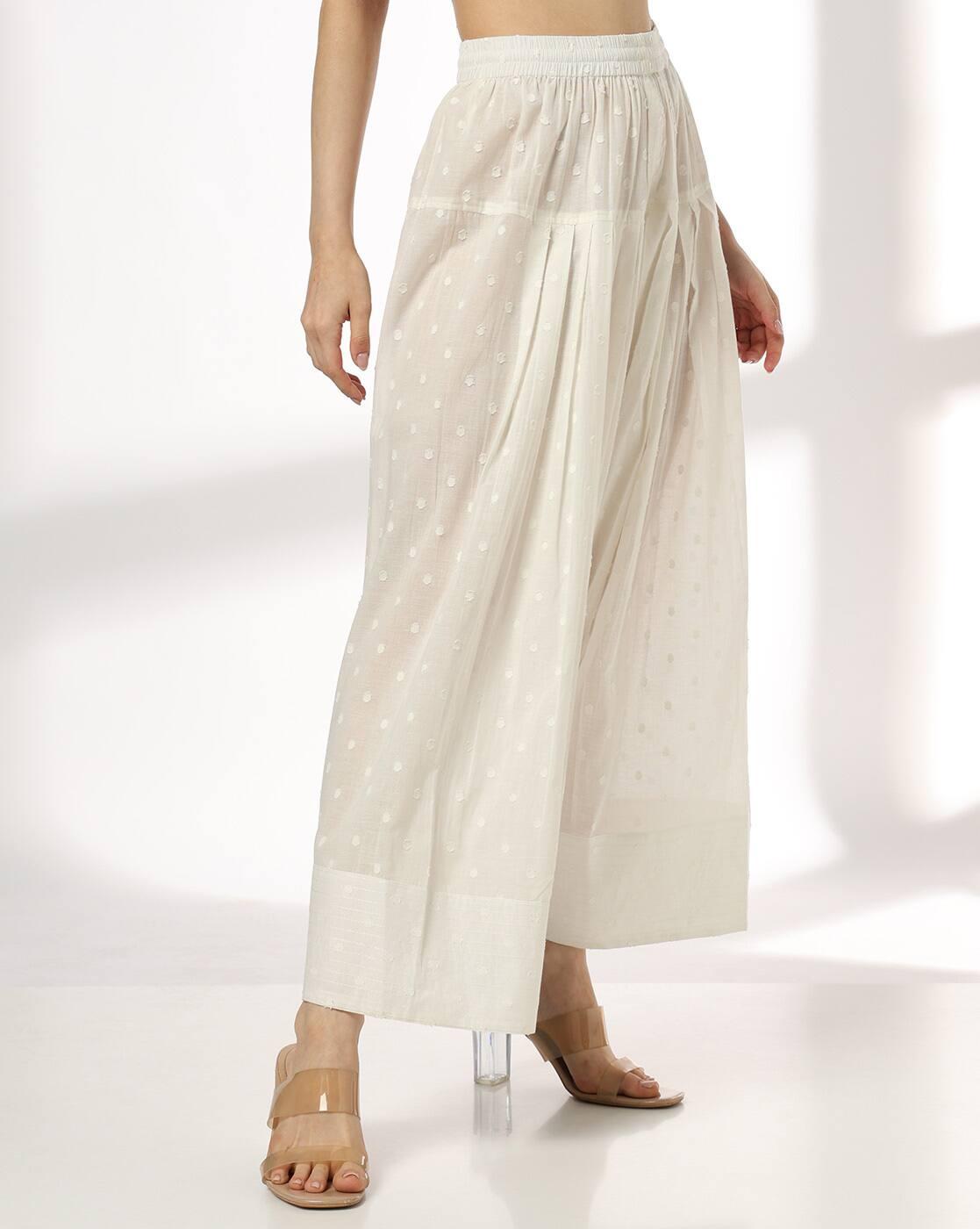 AVAASA MIX N' MATCH | Women Swiss-Dot Pleated Salwar|1