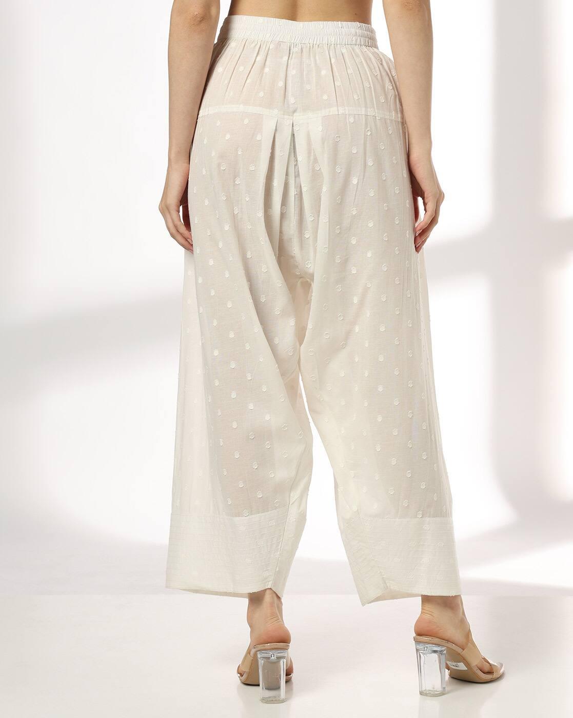 AVAASA MIX N' MATCH | Women Swiss-Dot Pleated Salwar|2
