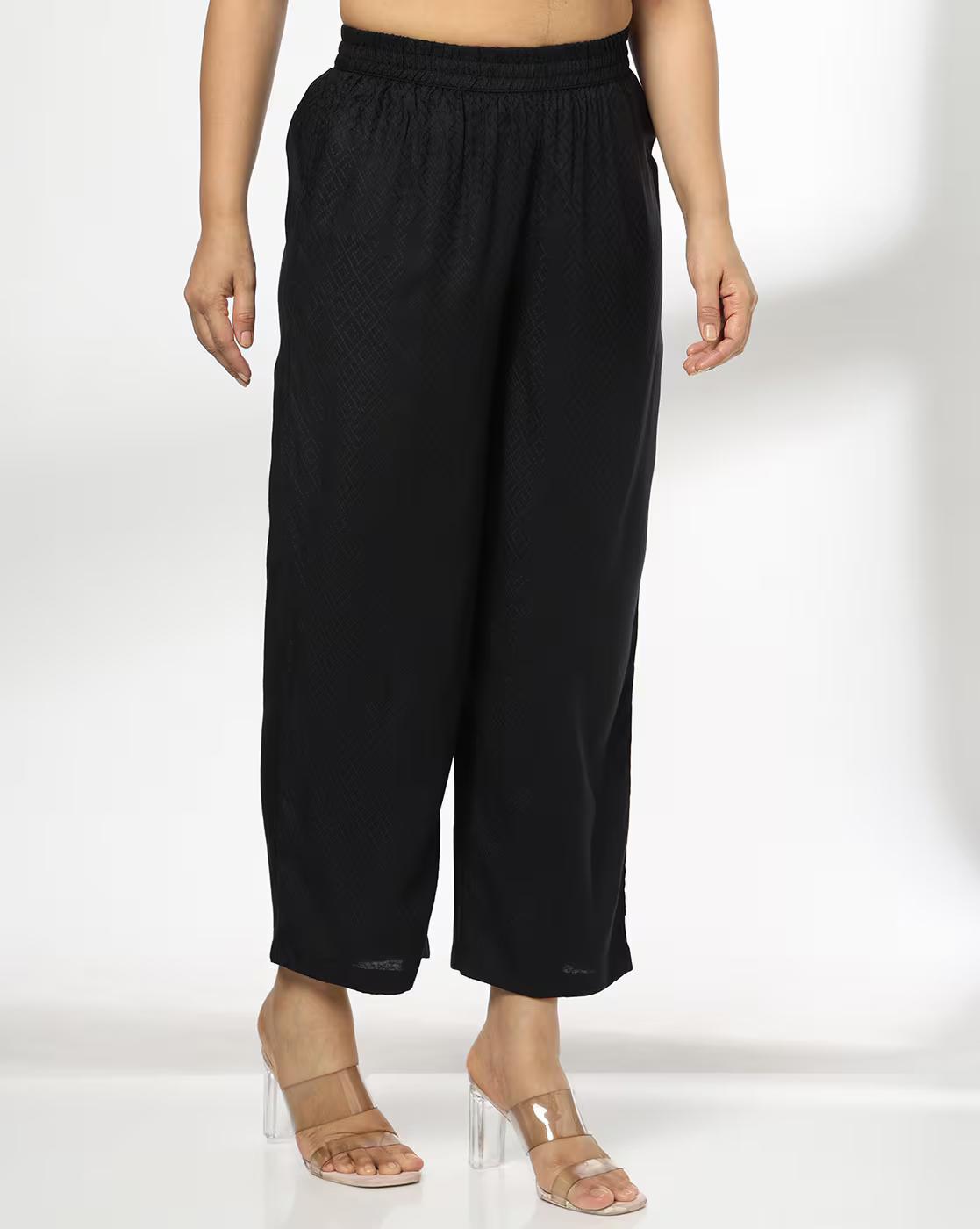 AVAASA MIX N' MATCH | Women Ankle-Length Casual Palazzos|0