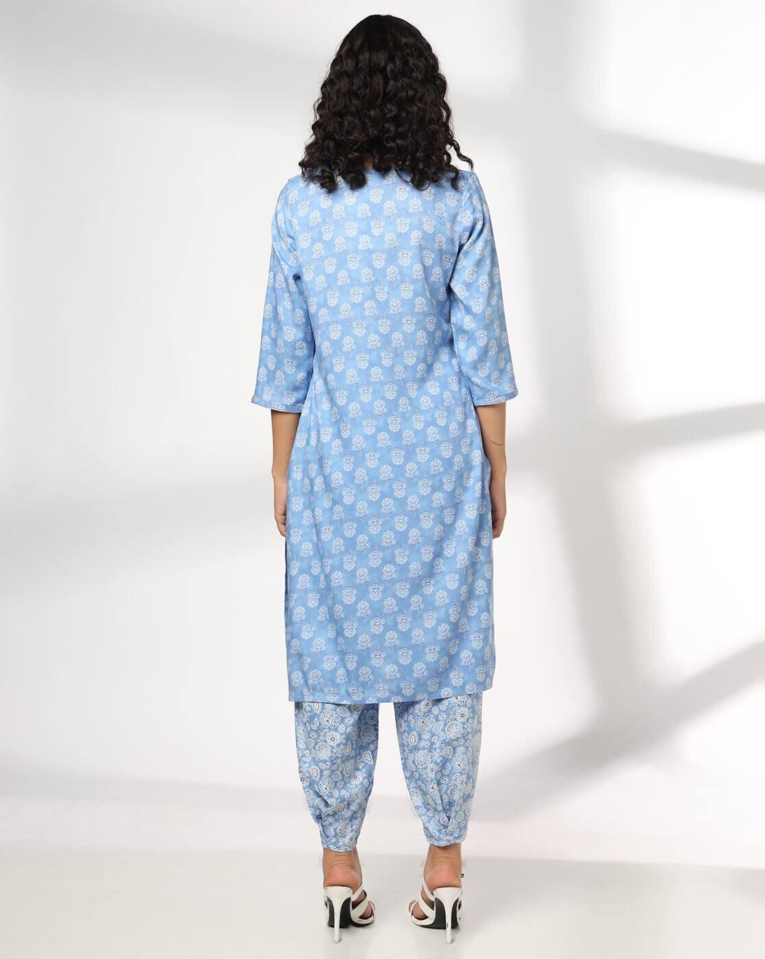 AVAASA MIX N' MATCH | Women Floral Print Straight Kurta & Salwar Set|2