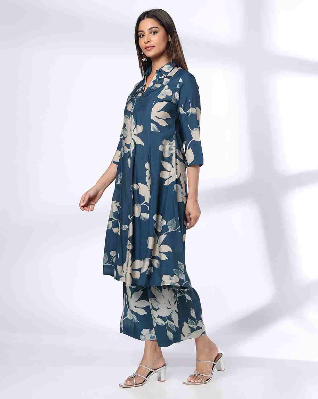 AVAASA MIX N' MATCH | Women Floral Print Straight Kurta-Bottom Set|1