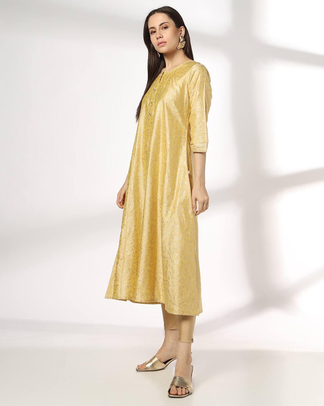 AVAASA MIX N' MATCH | Women Floral Print A-Line Kurta|1