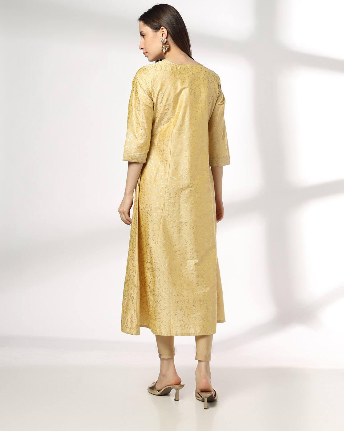 AVAASA MIX N' MATCH | Women Floral Print A-Line Kurta|2
