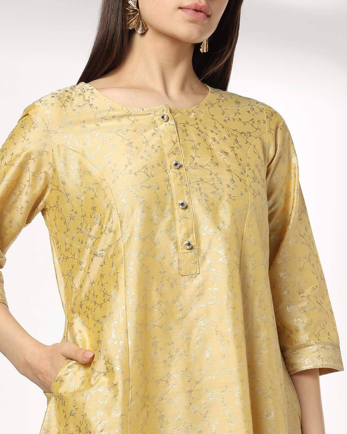 AVAASA MIX N' MATCH | Women Floral Print A-Line Kurta|3