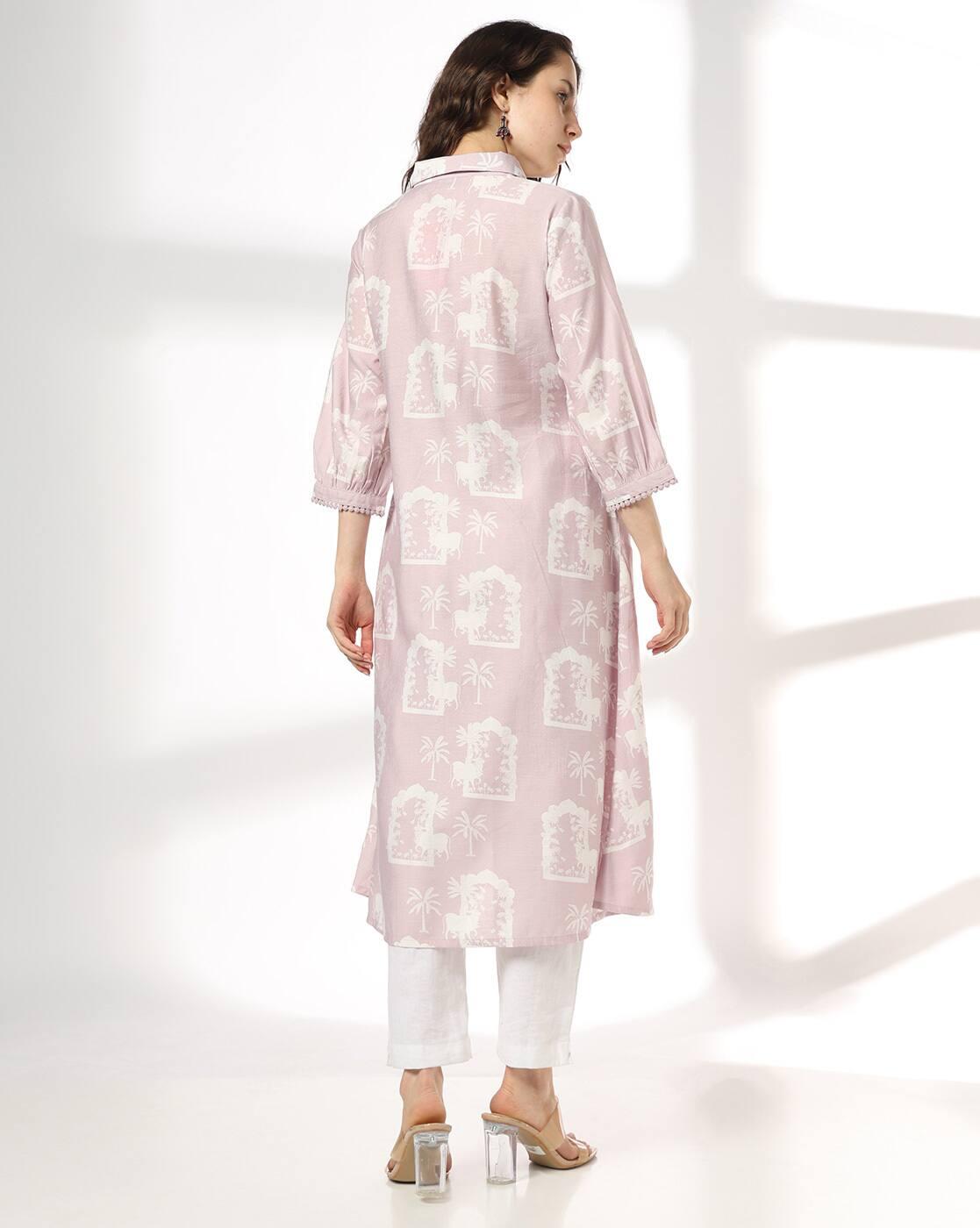 AVAASA MIX N' MATCH | Women Printed A-Line Kurta|2