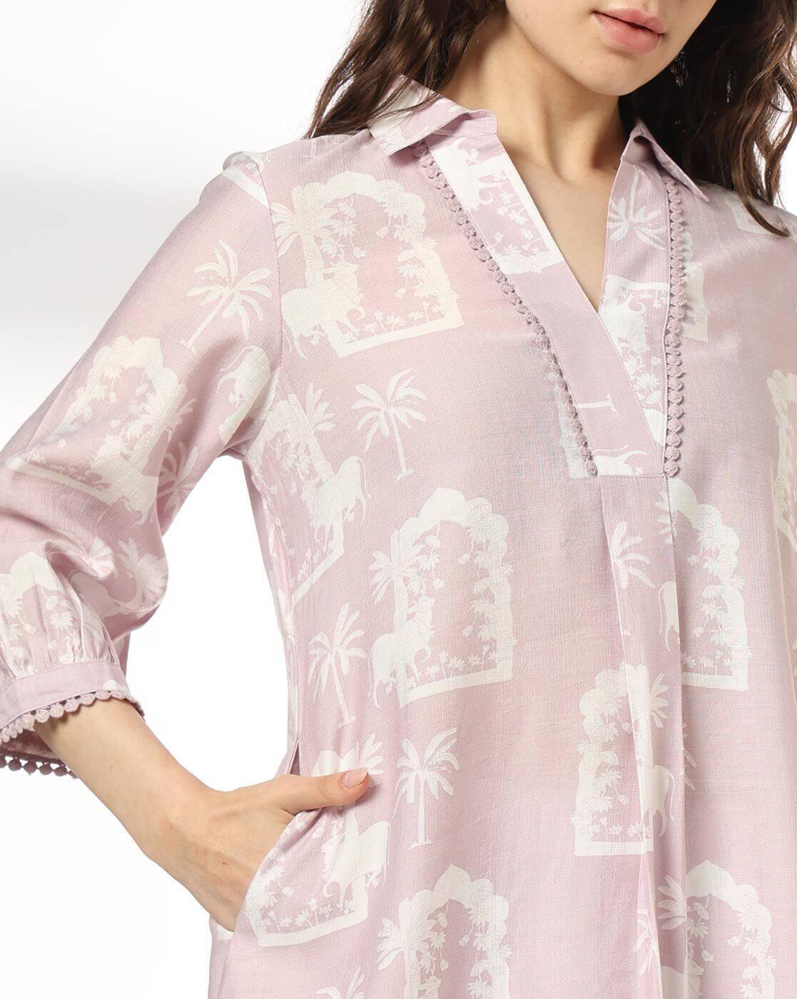 AVAASA MIX N' MATCH | Women Printed A-Line Kurta|3