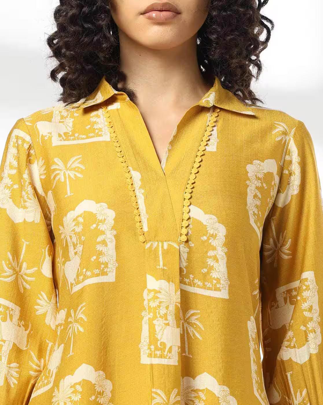 AVAASA MIX N' MATCH | Women Printed A-Line Kurta|3