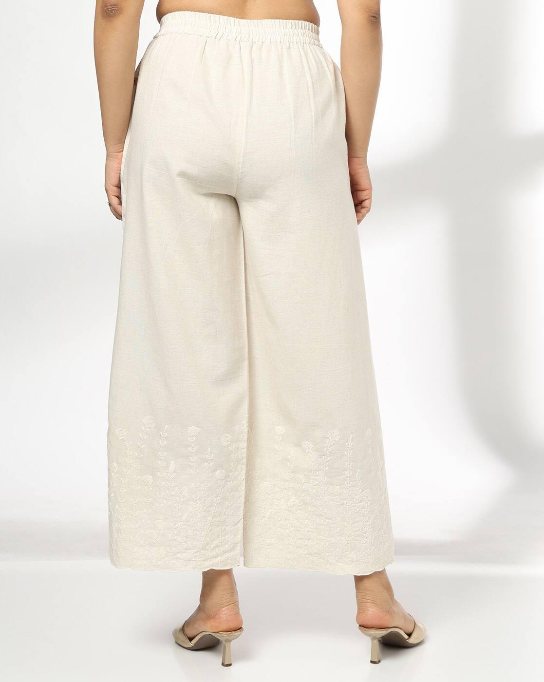 AVAASA MIX N' MATCH | Women Embroidered Palazzos|2