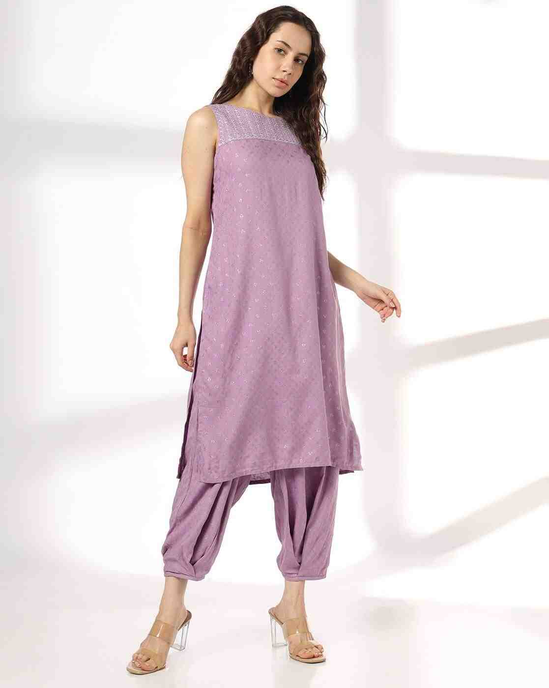 AVAASA MIX N' MATCH | Women Embroidered Straight Kurta-Bottom Set|0