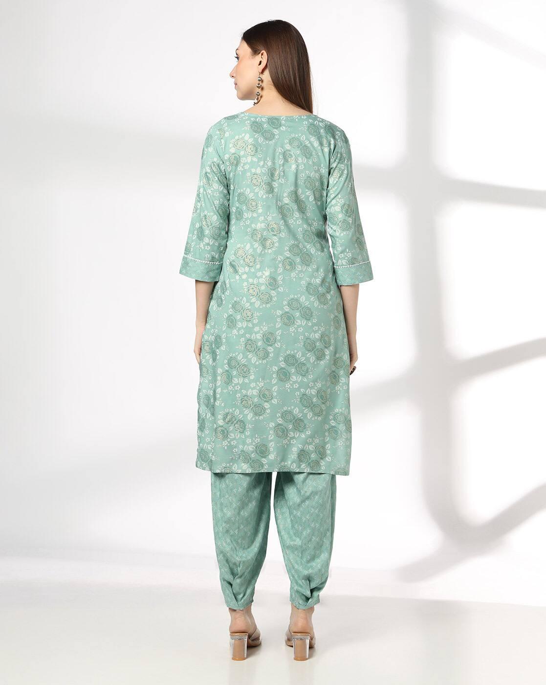 AVAASA MIX N' MATCH | Women Floral Print Straight Kurta & Salwar Pants Set|2
