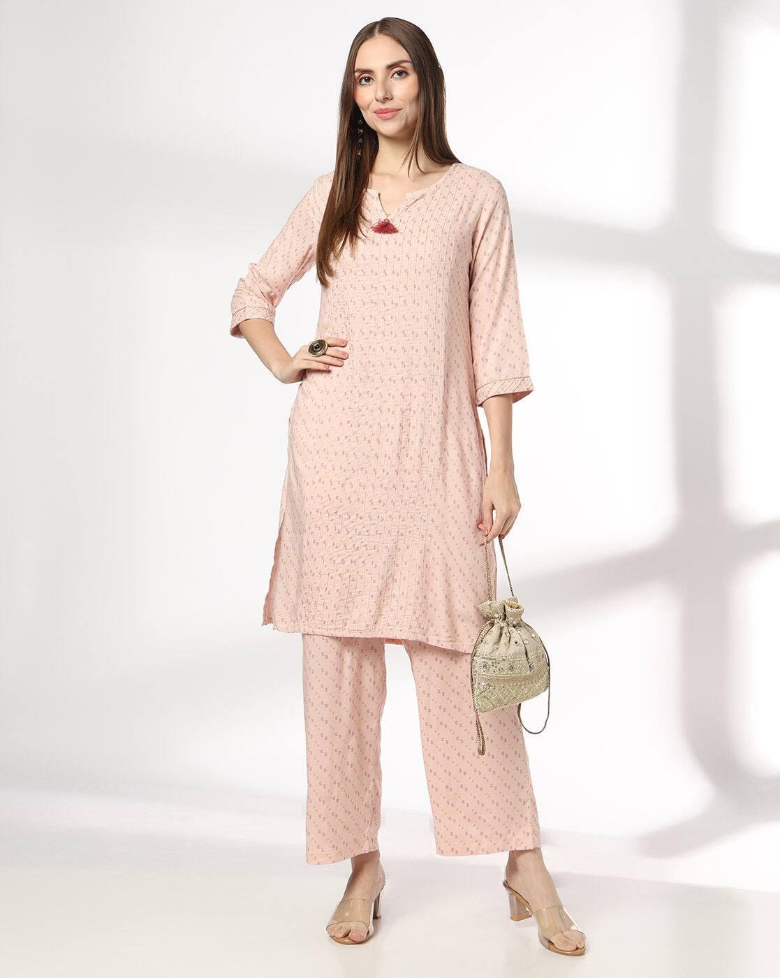AVAASA MIX N' MATCH | Women Printed Straight Kurta & Pants Set|0