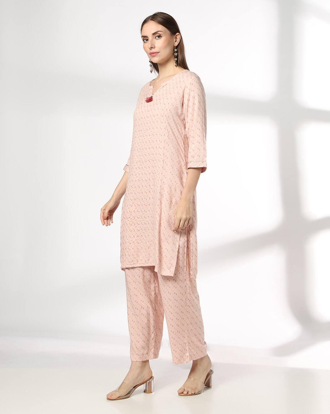 AVAASA MIX N' MATCH | Women Printed Straight Kurta & Pants Set|1