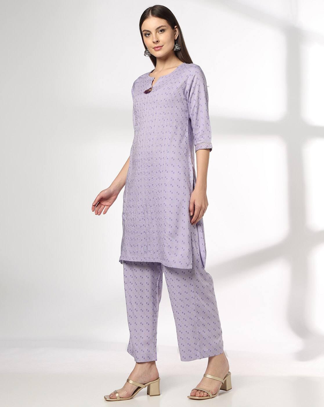 AVAASA MIX N' MATCH | Women Printed Straight Kurta & Pants Set|1