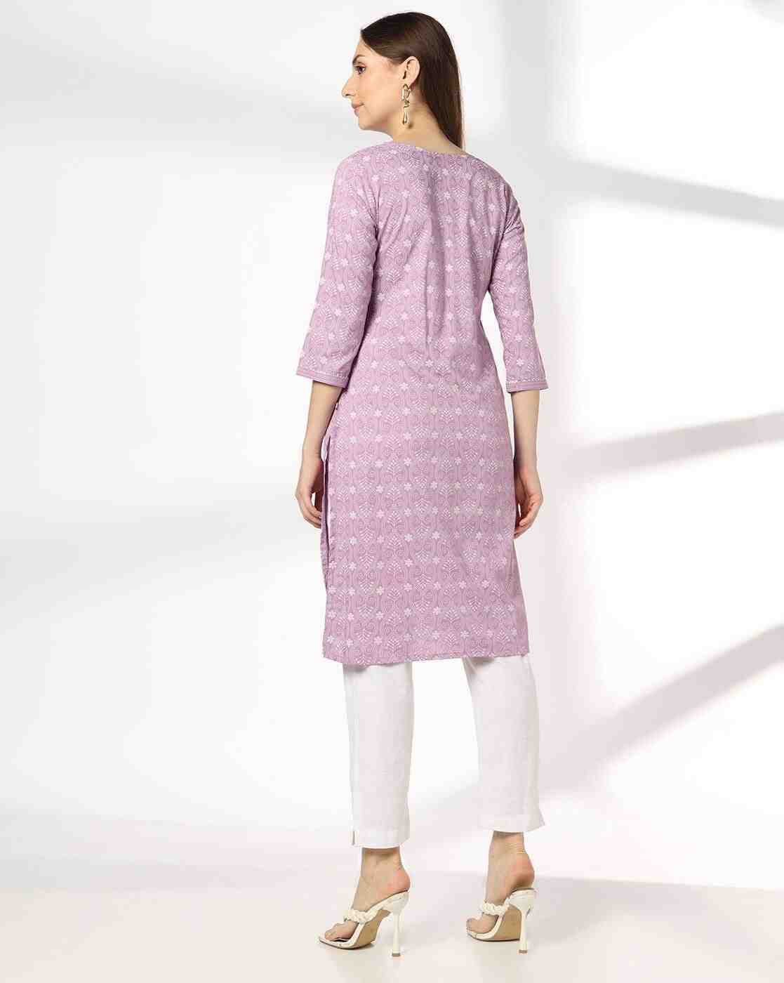 AVAASA MIX N' MATCH | Women Floral Print Straight Kurta|2