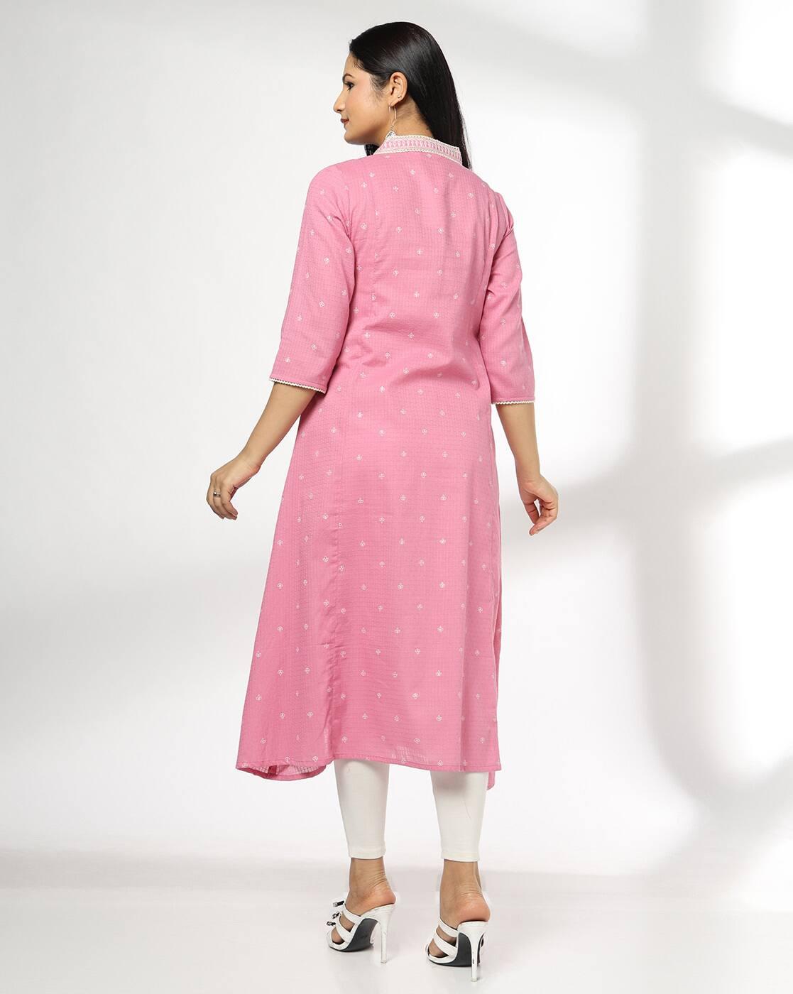 AVAASA MIX N' MATCH | Women Embroidered Flared Kurta|2