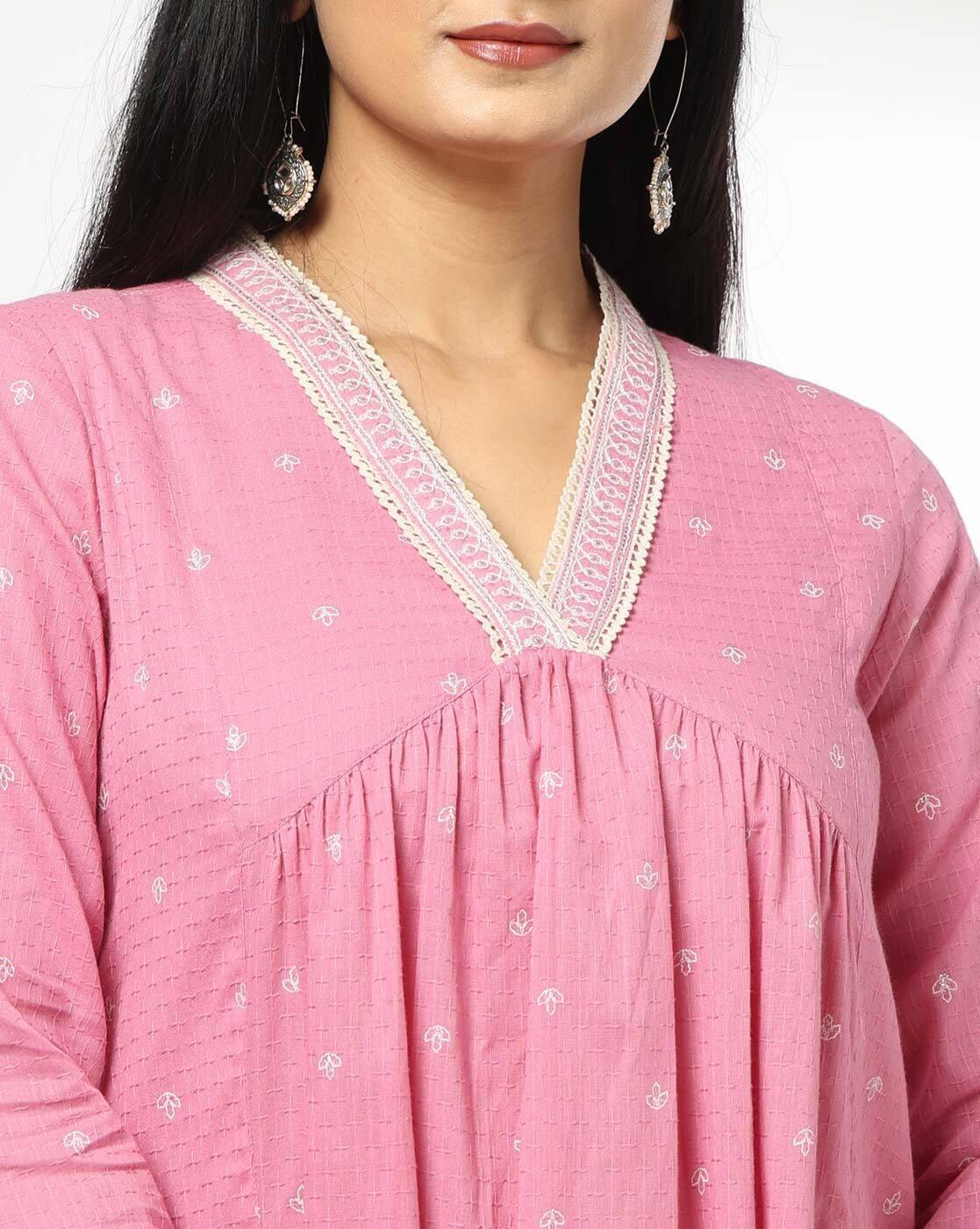 AVAASA MIX N' MATCH | Women Embroidered Flared Kurta|3