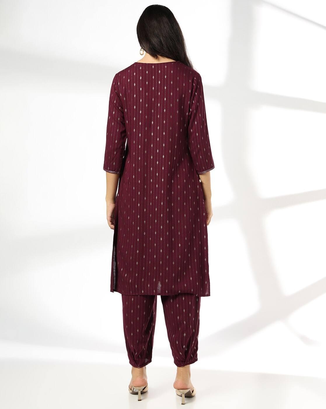 AVAASA MIX N' MATCH | Women Embroidered Straight Kurta & Salwar Set|2