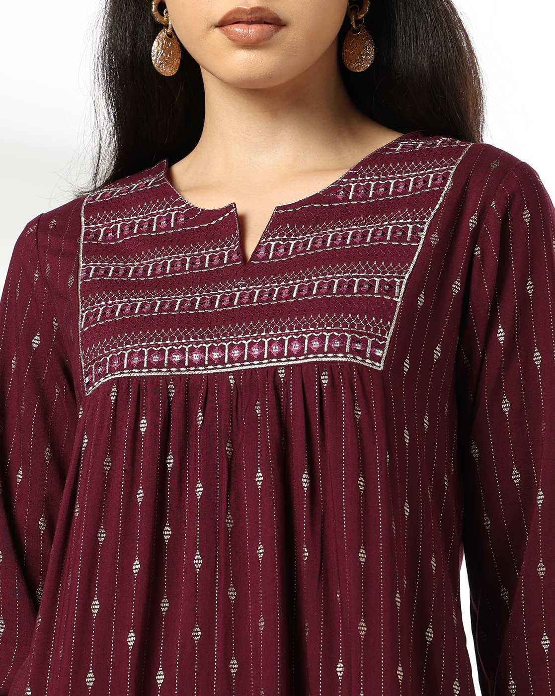 AVAASA MIX N' MATCH | Women Embroidered Straight Kurta & Salwar Set|3