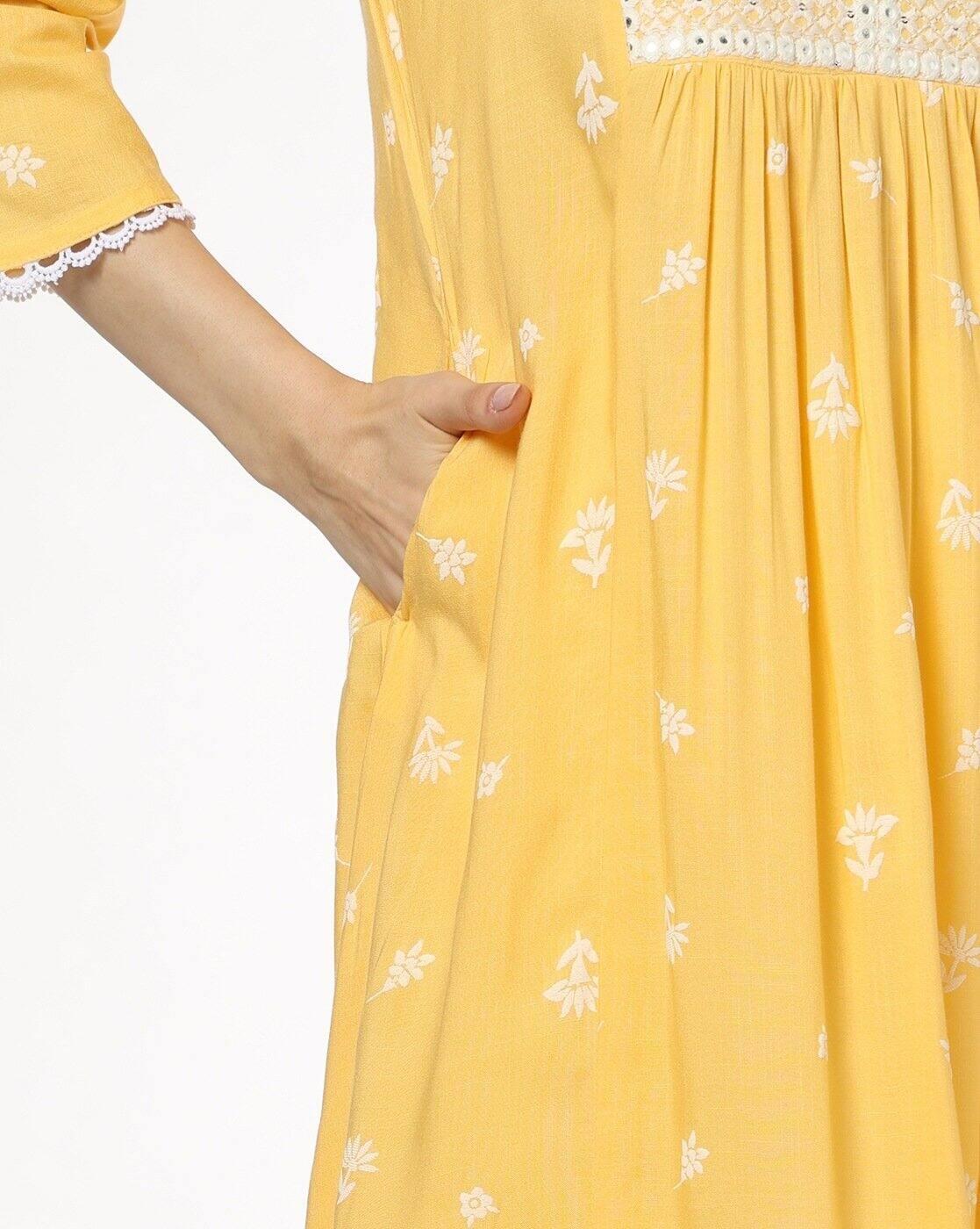AVAASA MIX N' MATCH | Women Embroidered Flared Kurta|4