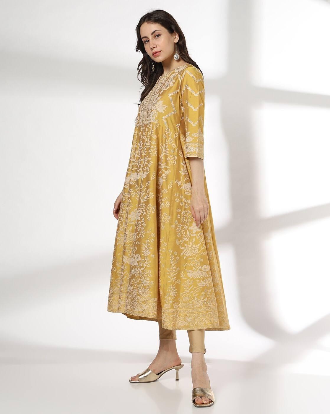 AVAASA MIX N' MATCH | Women Embroidered Anarkali Kurta|1