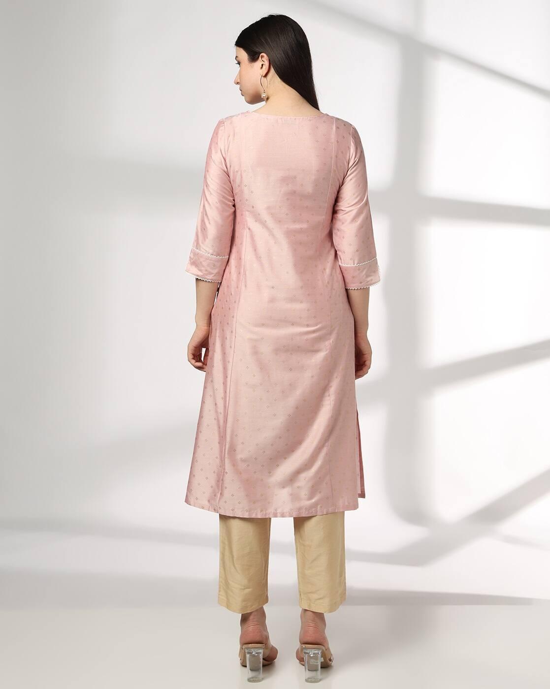 AVAASA MIX N' MATCH | Women Embroidered Straight Kurta|2