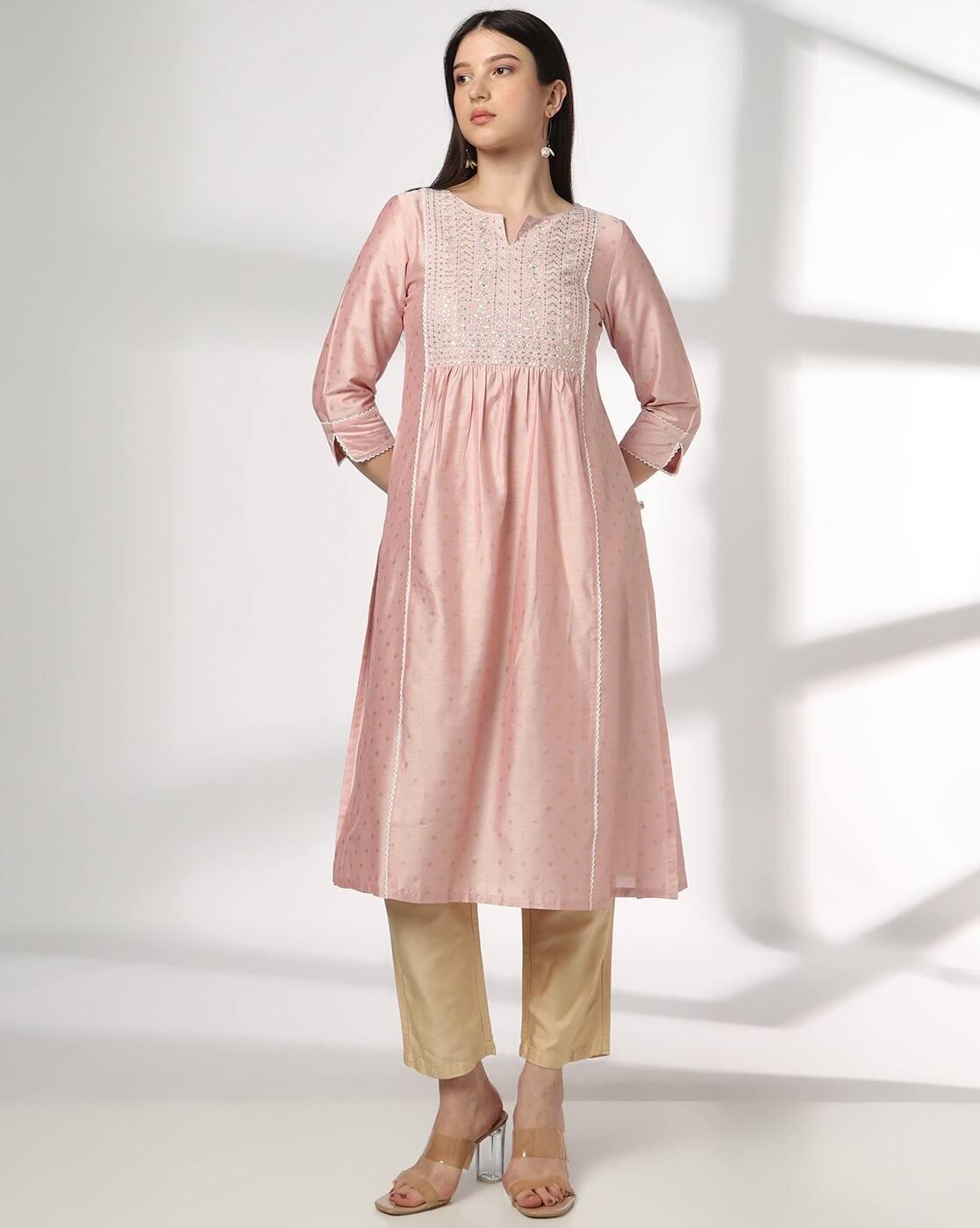 AVAASA MIX N' MATCH | Women Embroidered Straight Kurta|3