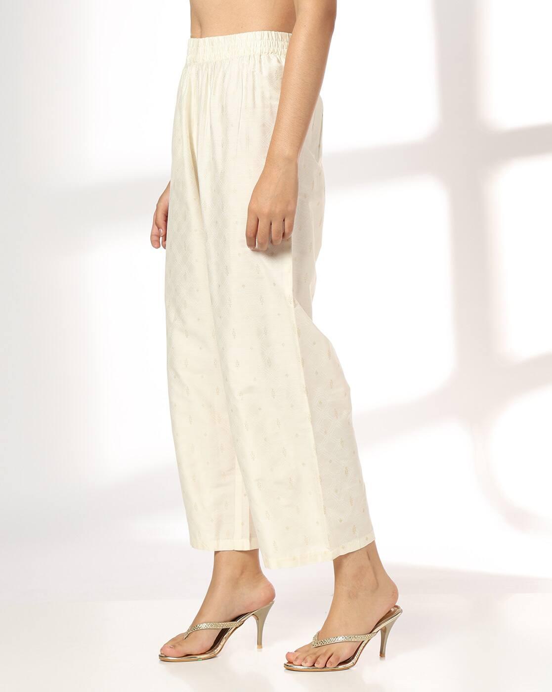 AVAASA MIX N' MATCH | Women Foil Print Palazzos with Slip Pockets|1