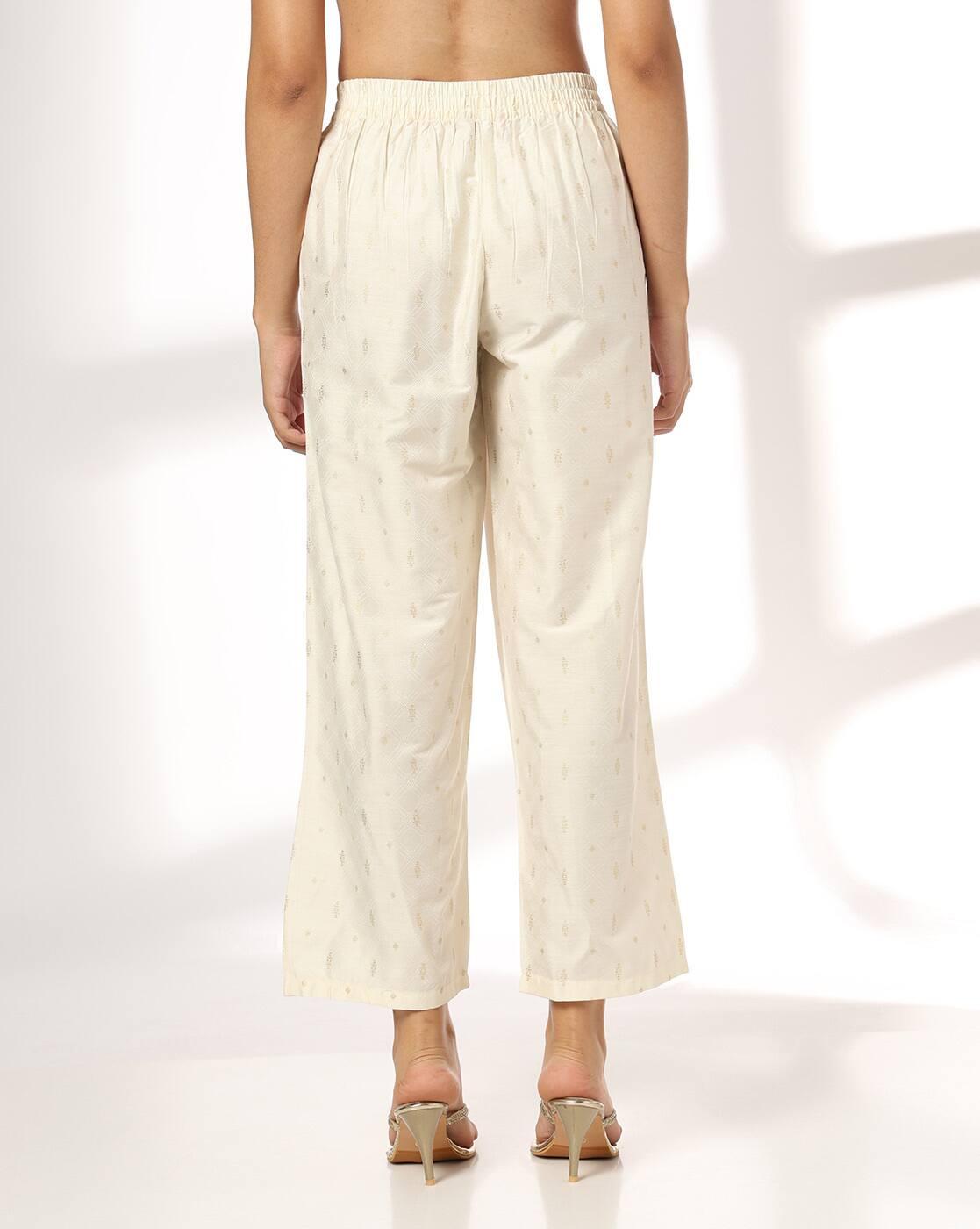 AVAASA MIX N' MATCH | Women Foil Print Palazzos with Slip Pockets|2