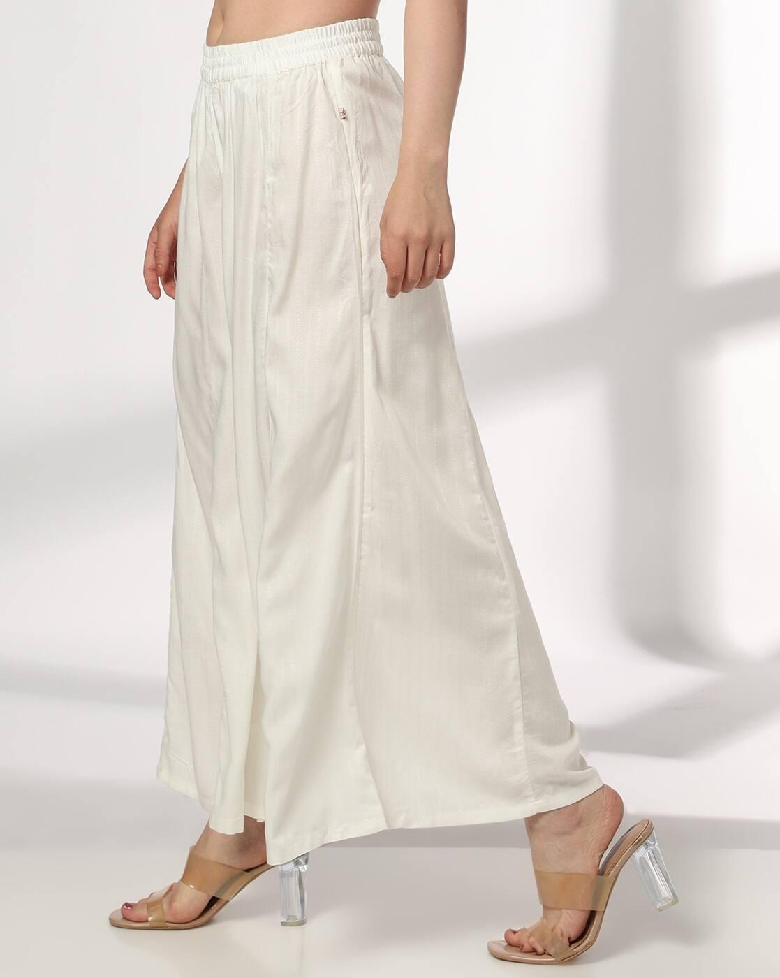AVAASA MIX N' MATCH | Women Palazzos with Elasticated Waist|1
