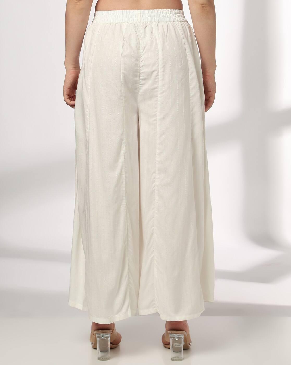 AVAASA MIX N' MATCH | Women Palazzos with Elasticated Waist|2