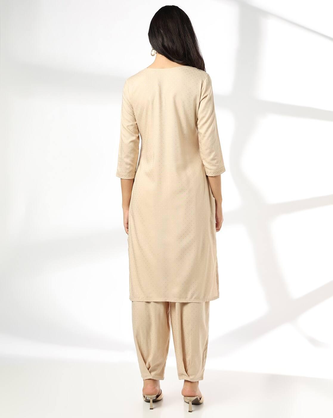 AVAASA MIX N' MATCH | Women Embroidered Straight Kurta & Salwar Pants Set|2