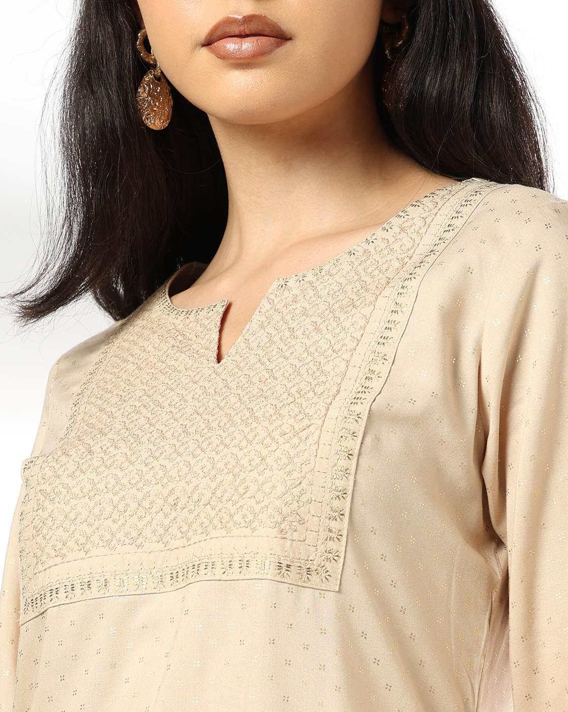 AVAASA MIX N' MATCH | Women Embroidered Straight Kurta & Salwar Pants Set|3