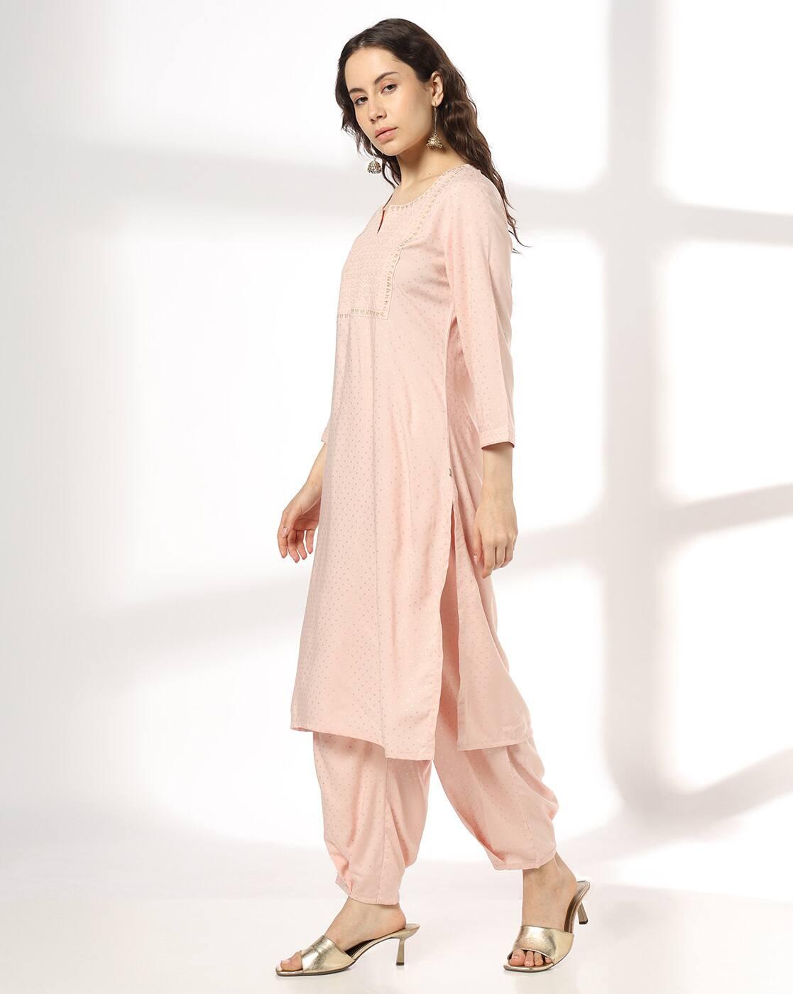 AVAASA MIX N' MATCH | Women Embroidered Straight Kurta & Salwar Pants Set|1