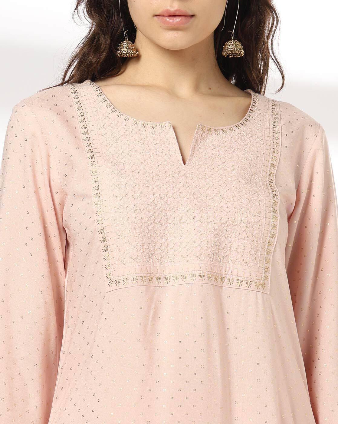 AVAASA MIX N' MATCH | Women Embroidered Straight Kurta & Salwar Pants Set|3