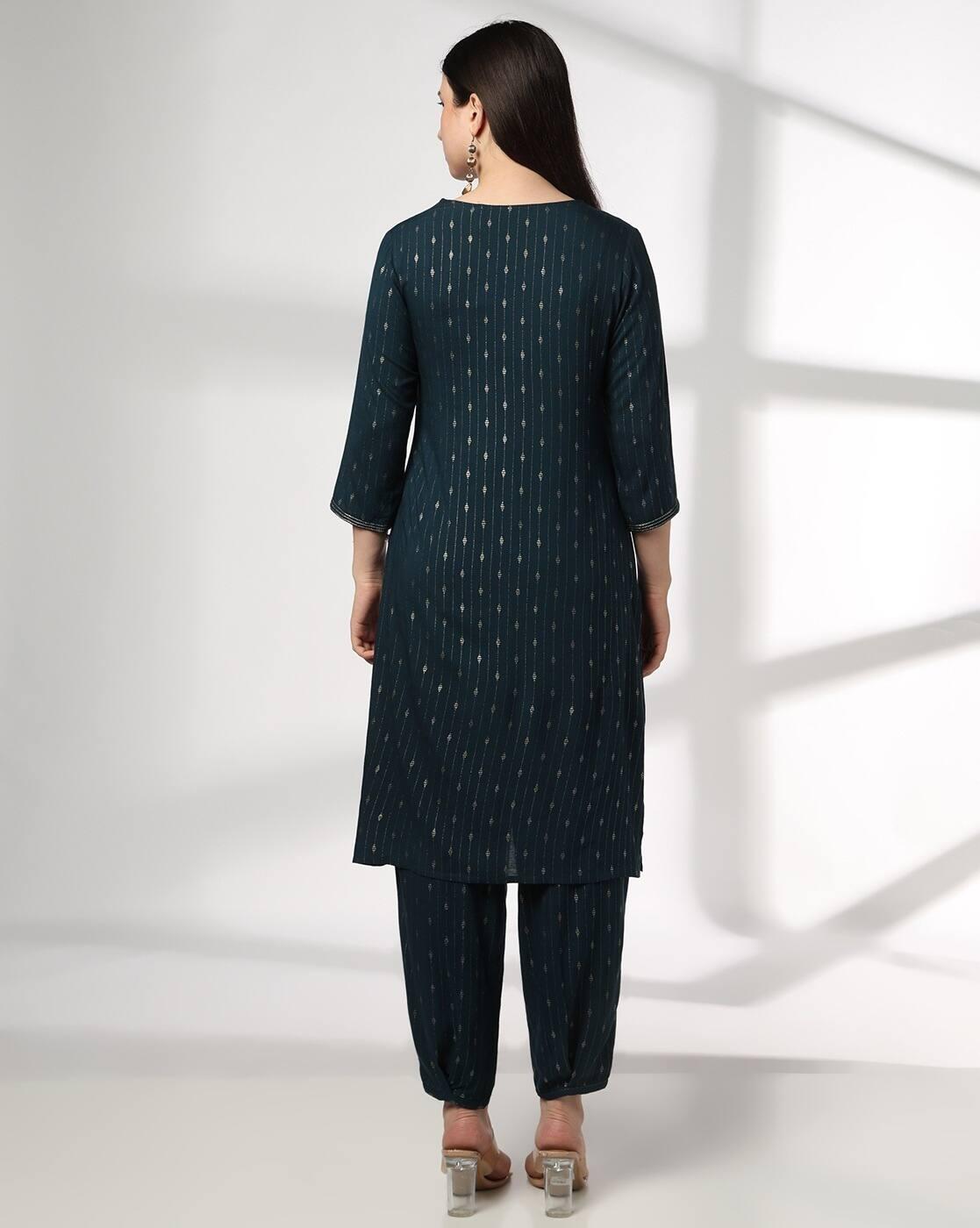 AVAASA MIX N' MATCH | Women Embroidered Straight Kurta-Bottom Set|2