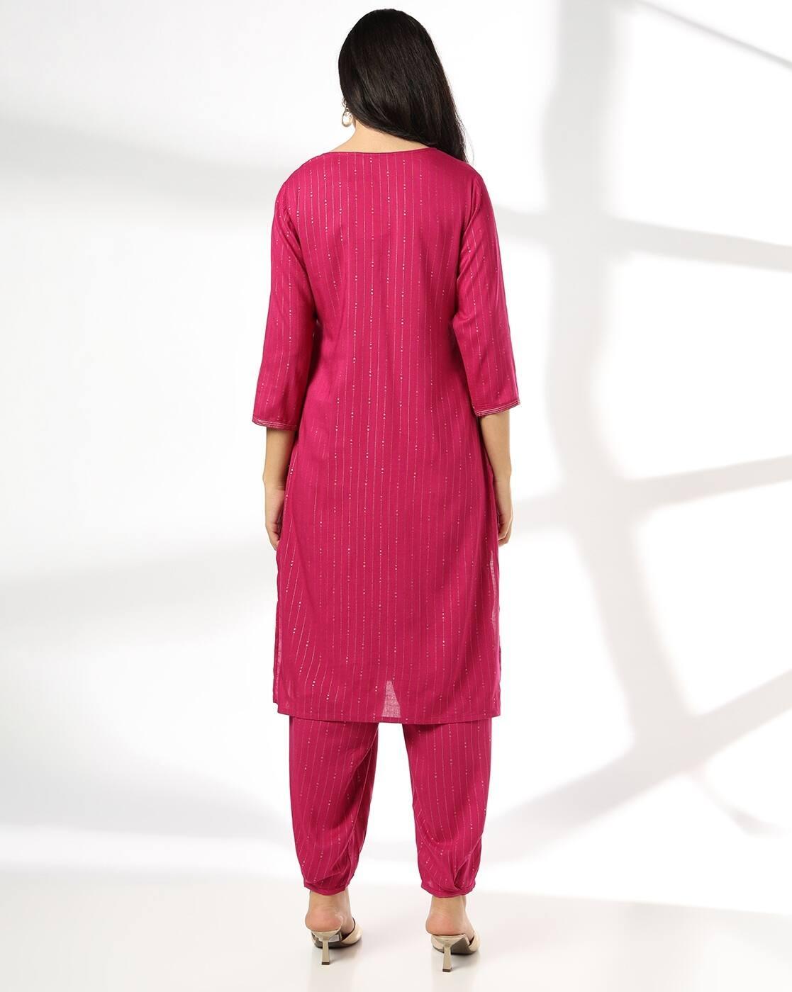AVAASA MIX N' MATCH | Women Striped Straight Kurta & Salwar Pants Set|2