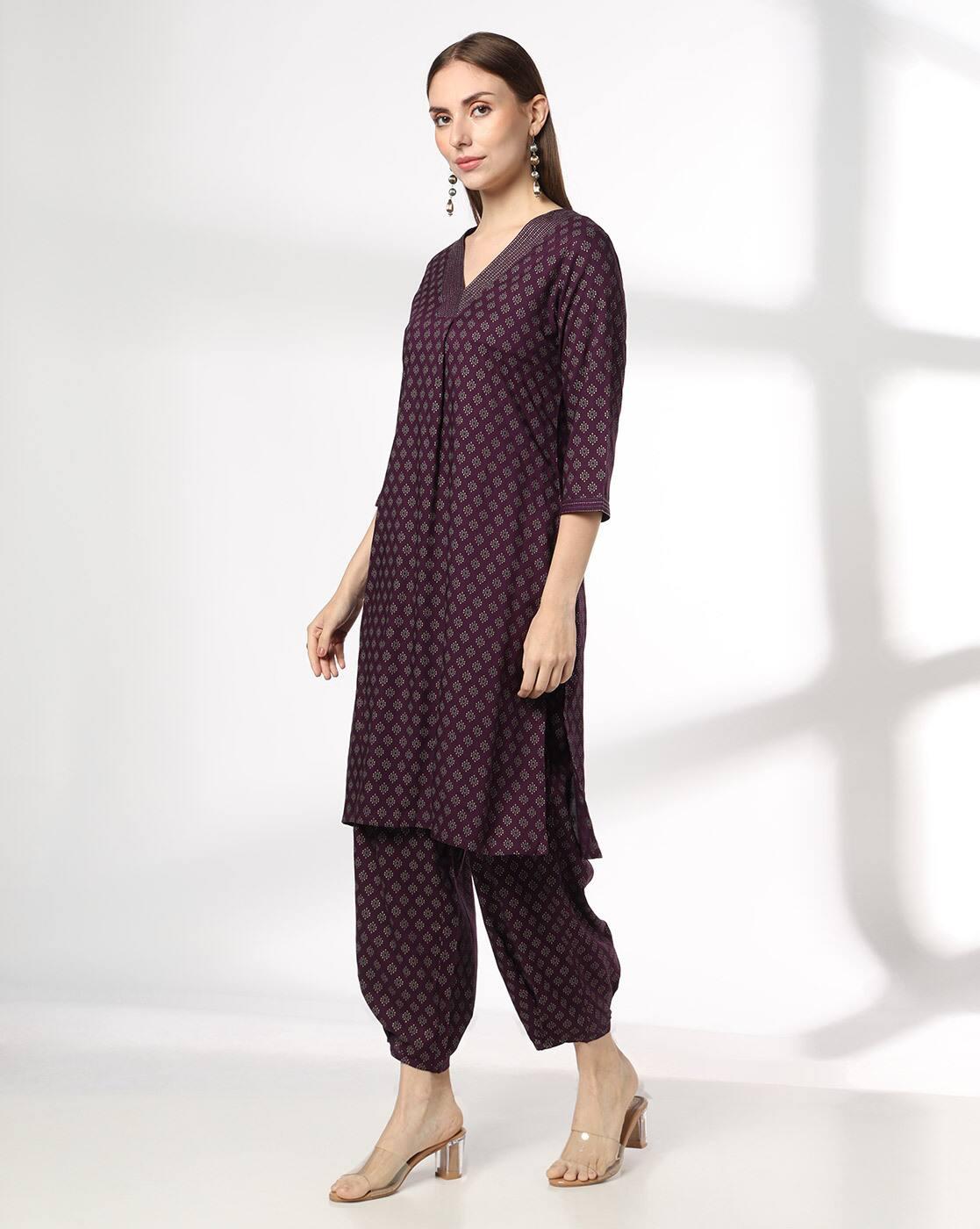 AVAASA MIX N' MATCH | Women Floral Print Straight Kurta & Salwar Pants Set|1