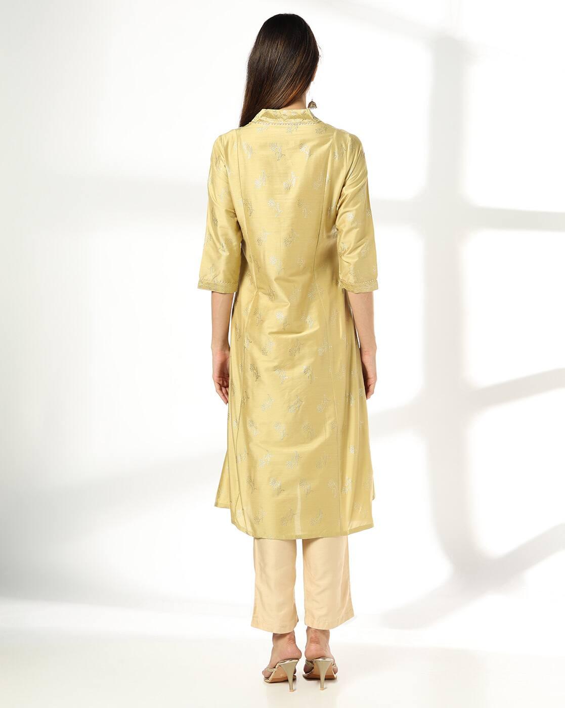 AVAASA MIX N' MATCH | Women Embroidered Straight Kurta|2