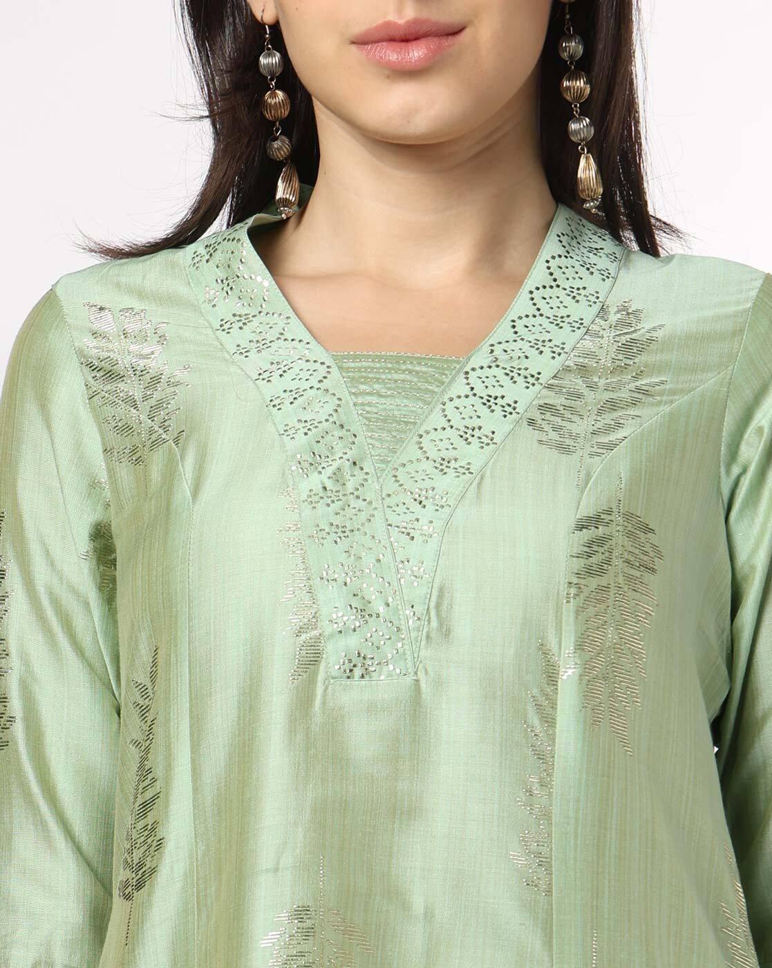 AVAASA MIX N' MATCH | Women Embroidered Straight Kurta|3