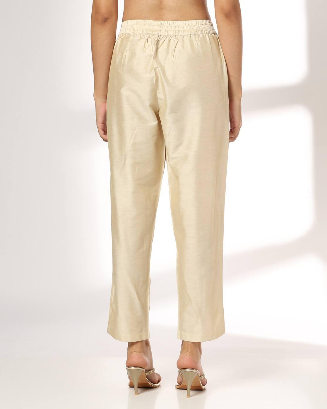 AVAASA MIX N' MATCH | Women Straight Pants with Elasticated Waist|2